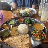 Vegan North Indian Thali and Lassi’s  at Kokum Bistro in Jaipur