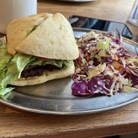 Tempeh TLT with sesame ginger slaw  at Green Sage Cafe - Broadway in Asheville