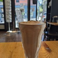Mocha milkshake (automatically vegan) at Green Sage Cafe - Broadway in Asheville