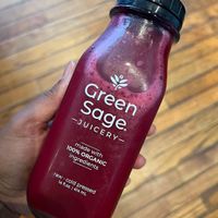‘Heart Beet’ cold pressed juice. Yum!  at Green Sage Cafe - Broadway in Asheville