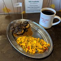 Biscuit and gravy plus tofu scramble at Green Sage Cafe - Broadway in Asheville