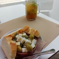 Marinated cheese at Cafe Madrigal in Valencia