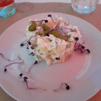 Menu of the day / Starter / Ensaladilla alemana at Cafe Madrigal in Valencia