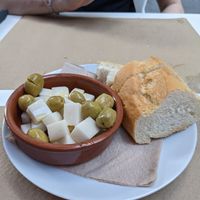 Marinated cheese
Cheese made of coconut oil, marinated in olive oil, rosemary, chili and garlic at Cafe Madrigal in Valencia