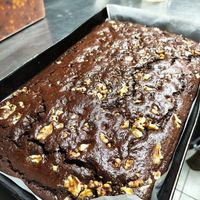 Walnut brownie ❤️ at Cafe Madrigal in Valencia