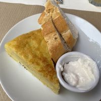 spanish tortilla  at Cafe Madrigal in Valencia