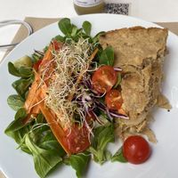 onion quiche  at Cafe Madrigal in Valencia