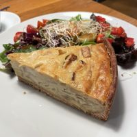 Tofu and onion quiche  at Cafe Madrigal in Valencia