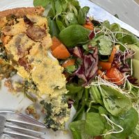 Spinach Quiche!  at Cafe Madrigal in Valencia