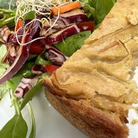 Onion quiche  at Cafe Madrigal in Valencia