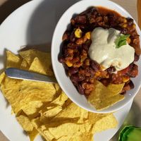 Chili sin carne   at Cafe Madrigal in Valencia