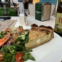 Wonderful quiche  at Cafe Madrigal in Valencia