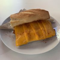 Sobrasada vegana Toast!  at Cafe Madrigal in Valencia