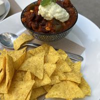 Chili sin Carne was delicious   at Cafe Madrigal in Valencia