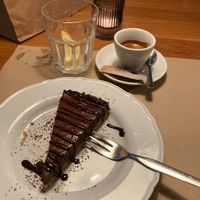 Chocolate torte at Cafe Madrigal in Valencia