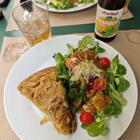 Quiche with tofu at Cafe Madrigal in Valencia