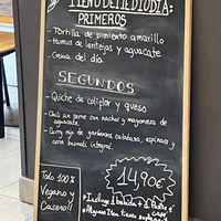 Lunch menu  at Cafe Madrigal in Valencia