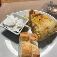 Yellow pepper tortilla with aioli   at Cafe Madrigal in Valencia