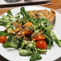 Cauliflower and cheese quiche   at Cafe Madrigal in Valencia