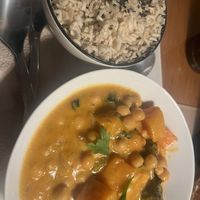 Curry de garbanzos y basmati integral  at Cafe Madrigal in Valencia