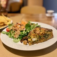 Quiche de espinacas   at Cafe Madrigal in Valencia