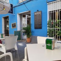 View from the outdoor seating at Cafe Madrigal in Valencia