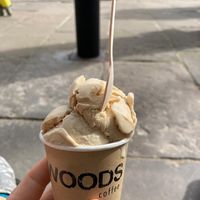 Vegan salted caramel ice cream at Mister Woods - Front St in Tynemouth