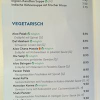 Veg section in their menu - can be made vegan upon request at Nam Nam Dabba in Vienna