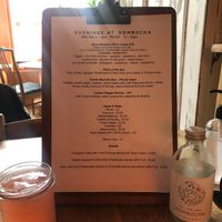 Tonight’s menu  at Cafe Kombucha in Elgin