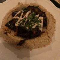 Hummus with eggplant at Pasha in Tulum