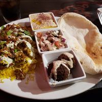 Vegan chana masala platter at Falafel Shack in Chambersburg
