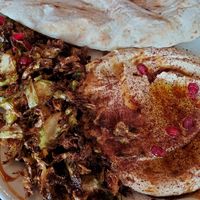 Brussels sprout special, vegan variation at Falafel Shack in Chambersburg