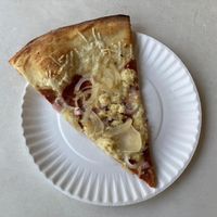 "vampire" and pepperoni pizza at Screamer's Pizzeria - Crown Heights in Brooklyn