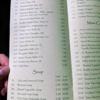 Menu 5/10/19 at Bodhi Garden in Orange