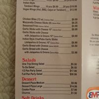 Menu 5 of 6 at Bossman's Pizza in San Jose