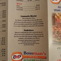 Menu 6 of 6 at Bossman's Pizza in San Jose