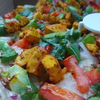 Vegan Tika Masala Pizza 🍕 at Bossman's Pizza in San Jose