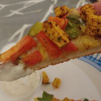 Vegan Tika Masala Pizza 🍕 with Vegan Ranch at Bossman's Pizza in San Jose