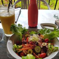 Delicious salad with a choice of avocado or Thai peanut dressing! at Cooper's Specialty Kitchen in Ao Nang