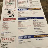 Menu at Tarma in Kuala Lumpur