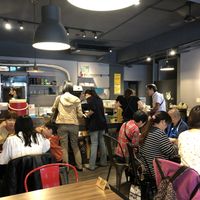 quite busy during lunch time at Burger Su 美式蔬食漢堡 - Beitou in Taipei