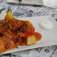 Patatas bravas at La Taberna Mediática in Aguilas