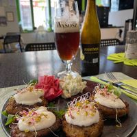 Kotlety ziemniaczane z kiszonkami at Chwast Prast in Torun