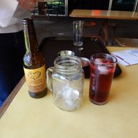 I mixed jamaica tea and ginger beer at Vgan111 in Morelia