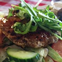 vegan burger at Pygmalion in Bergen