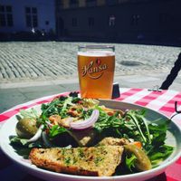 vegan salad at Pygmalion in Bergen