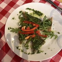 Garlic bread is delicious! at Pygmalion in Bergen