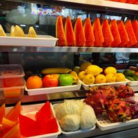 Fresh cut fruits at Soon Heng Fruit Juice in Northeast Singapore
