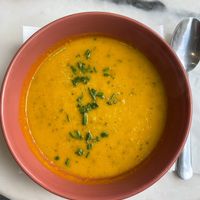 Carrot soup at Maria Limão in Lisbon