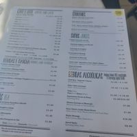 Menu bebidas at Maria Limão in Lisbon